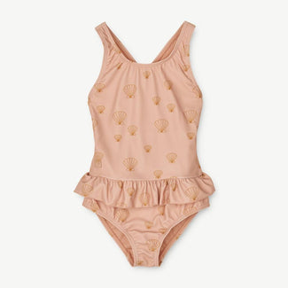Liewood - Amara Badeanzug aus recyceltem Material - Sea Shell/Pale Tuscany - 1.5 Jahre (86) - 5715335154544 - littlehipstar.com