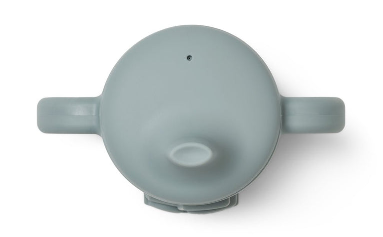 Liewood - Amelio Traktor Trinklerntasse aus Silikon - 150 ml - Blue Fog - 5715493126735 - littlehipstar.com