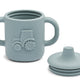 Liewood - Amelio Traktor Trinklerntasse aus Silikon - 150 ml - Blue Fog - 5715493126735 - littlehipstar.com