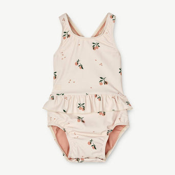 Liewood - Amina Baby Badeanzug aus recyceltem Material - Peach/Sea Shell - 3 Monate (62) - 5715335149816 - littlehipstar.com