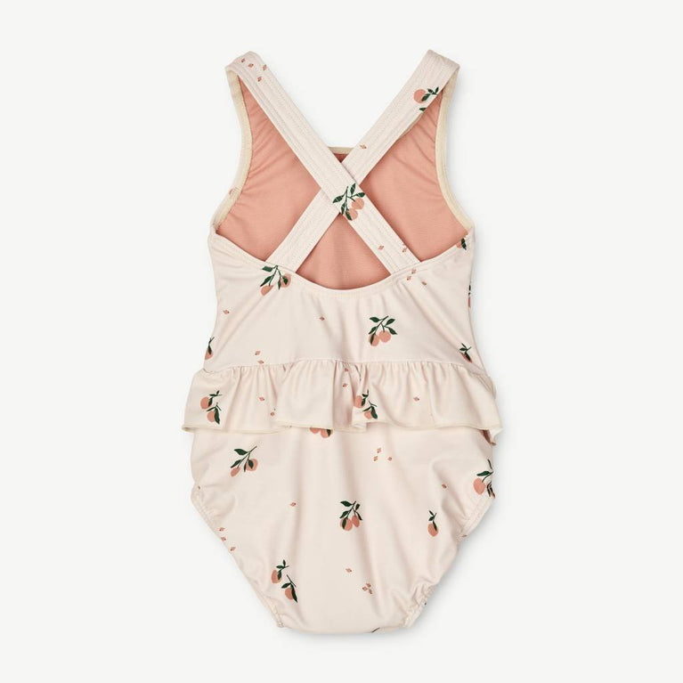 Liewood - Amina Baby Badeanzug aus recyceltem Material - Peach/Sea Shell - 6 Monate (68) - 5715335149885 - littlehipstar.com