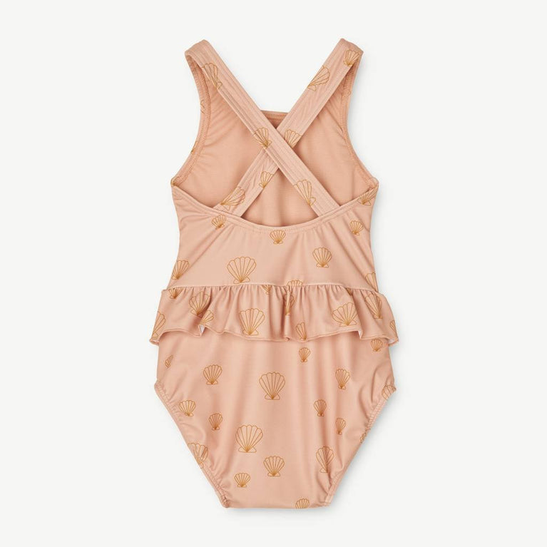 Liewood - Amina Baby Badeanzug aus recyceltem Material - Sea Shell/Pale Tuscany - 9 Monate (74) - 5715335149946 - littlehipstar.com