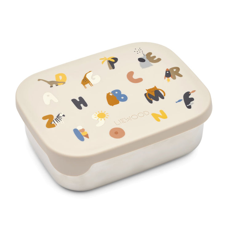 Liewood - Arthur Lunchbox aus Edelstahl - Alphabet / Sandy - 5715493140335 - littlehipstar.com