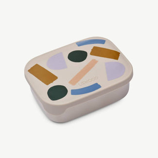 Liewood - Arthur Lunchbox aus Edelstahl Paint Stroke Sandy - 5715335089266 - littlehipstar.com