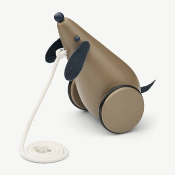 Liewood - Ash Hund Nachziehspielzeug aus Holz - Oat - 5715335026100 - littlehipstar.com