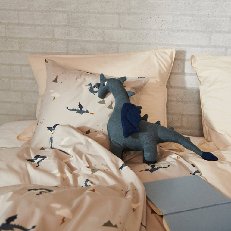 Liewood - Asher Drache Kuscheltier aus Bio-Baumwolle in Whale Blue - 5715335084292 - littlehipstar.com