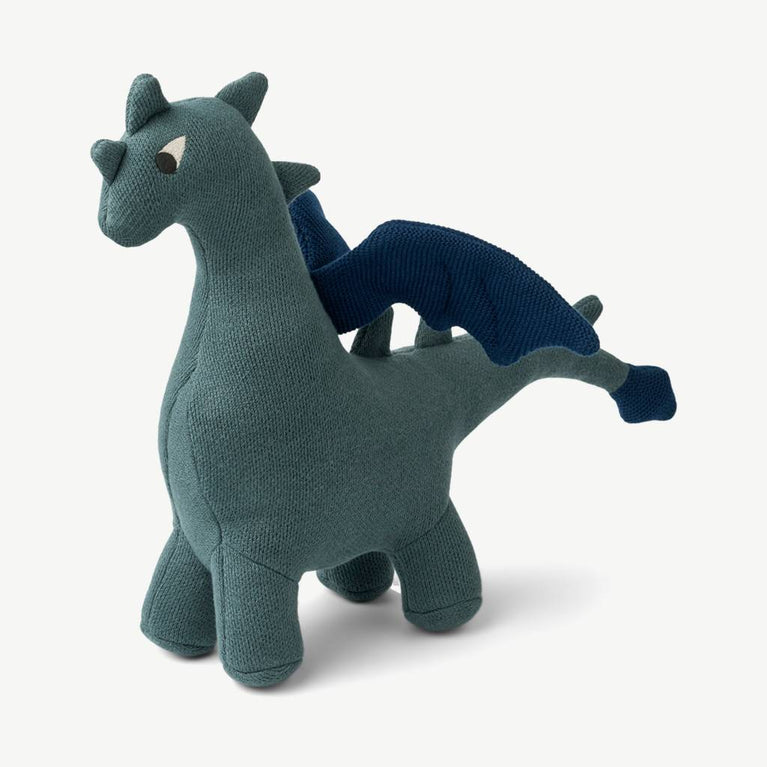 Liewood - Asher Drache Kuscheltier aus Bio-Baumwolle in Whale Blue - 5715335084292 - littlehipstar.com