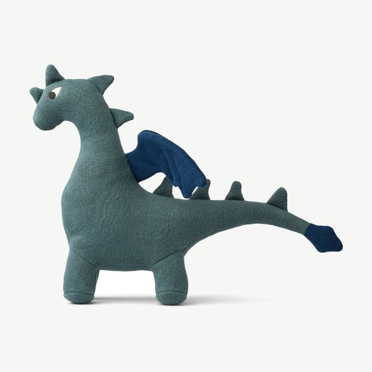 Liewood - Asher Drache Kuscheltier aus Bio-Baumwolle in Whale Blue - 5715335084292 - littlehipstar.com