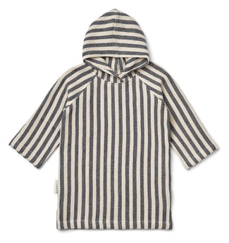 Liewood - Avi Poncho-Bademantel aus Bio-Baumwolle - Y/D Stripe Tuscany Rose / Sandy - 5715493126582 - littlehipstar.com