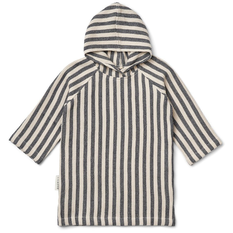 Liewood - Avi Poncho-Bademantel aus Bio-Baumwolle - Y/D Stripe Tuscany Rose / Sandy - 5715493126582 - littlehipstar.com