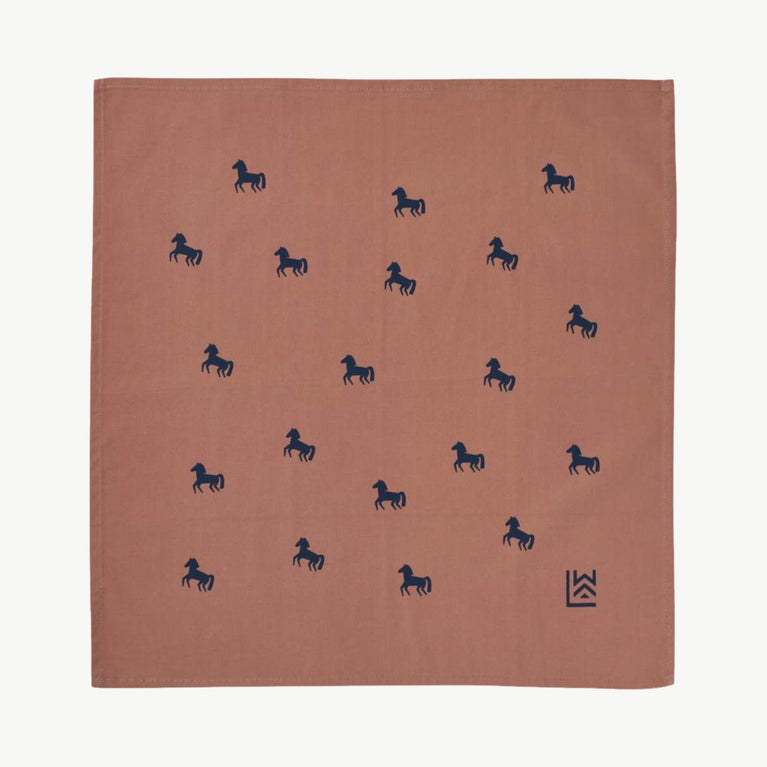 Liewood - Bali Bandana Schal Aus Bio-Baumwolle - Horses Dark Rosetta / Stripe Mix - 5715493101817 - littlehipstar.com