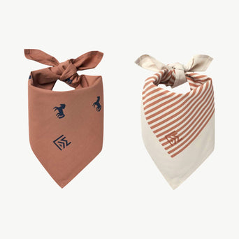 Liewood - Bali Bandana Schal Aus Bio-Baumwolle - Horses Dark Rosetta / Stripe Mix - 5715493101817 - littlehipstar.com