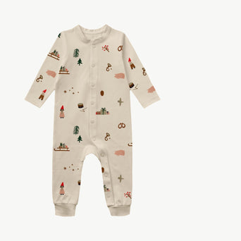 Liewood - Birk Pyjama Jumpsuit Aus Bio-Baumwolle - Holiday / Sandy - 68 - 5715493046453 - littlehipstar.com