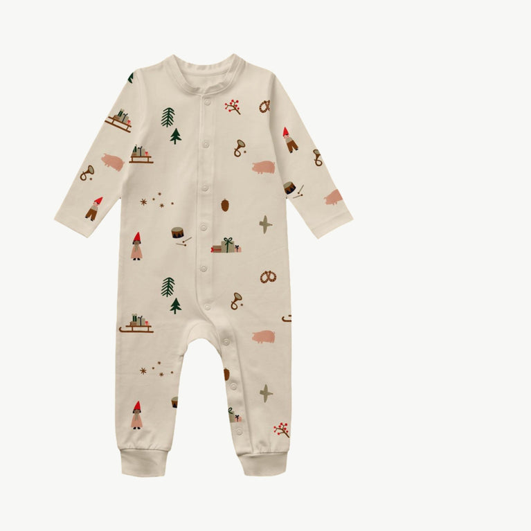 Liewood - Birk Pyjama Jumpsuit Aus Bio-Baumwolle - Holiday / Sandy - 68 - 5715493046453 - littlehipstar.com