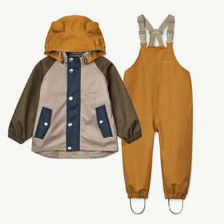 Liewood - Dakota 2tlg. Softshell Regenoutfit Aus Recyceltem Material - Koala Multi Mix - 86 - 5715493017668 - littlehipstar.com