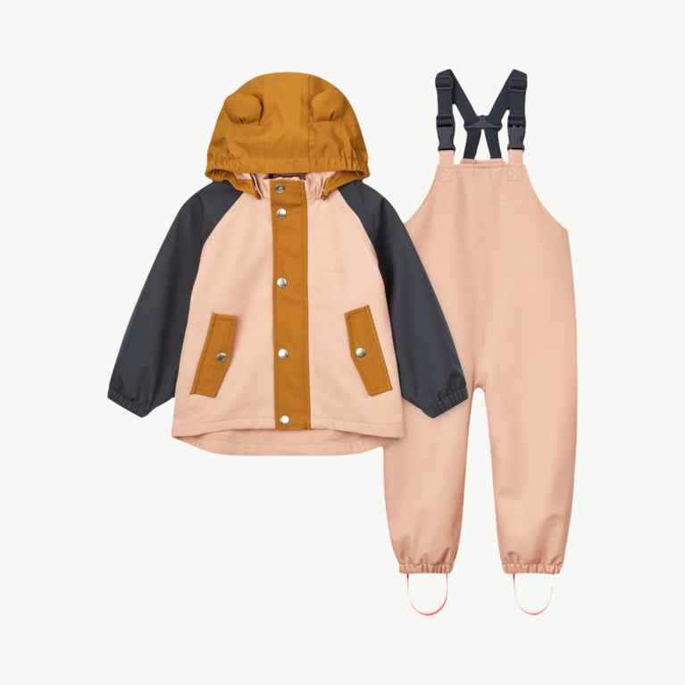 Liewood - Dakota 2tlg. Softshell Regenoutfit Aus Recyceltem Material - Tuscany Rose Mix - 86 - 5715493017613 - littlehipstar.com