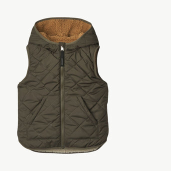 Liewood - Diana Wattierte Wendeweste Aus Recyceltem Material - Army Brown Mix - 98 - 5715493019433 - littlehipstar.com