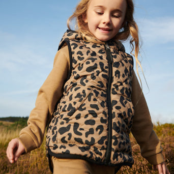 Liewood - Diana Wattierte Wendeweste Aus Recyceltem Material - Leo Oat / Black Panther - 98 - 5715493019327 - littlehipstar.com