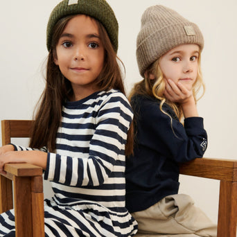 Liewood - Emilio Beanie Mütze Aus Bio-Baumwolle - Oat Melange - 3/4 Jahre - 5715493053338 - littlehipstar.com