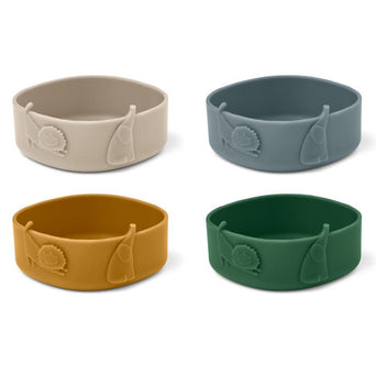 Liewood - Emily Schalen aus Silikon - 4er-Set - Garden Green Multi Mix - 5715493135126 - littlehipstar.com
