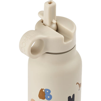Liewood - Falk Isolierflasche aus Edelstahl - 250 ml - Alphabet / Sandy - 5715493140038 - littlehipstar.com