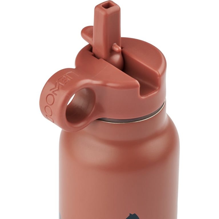 Liewood - Falk Isolierflasche aus Edelstahl - 250 ml - Horses/ Dark Rosetta - 5715493139889 - littlehipstar.com