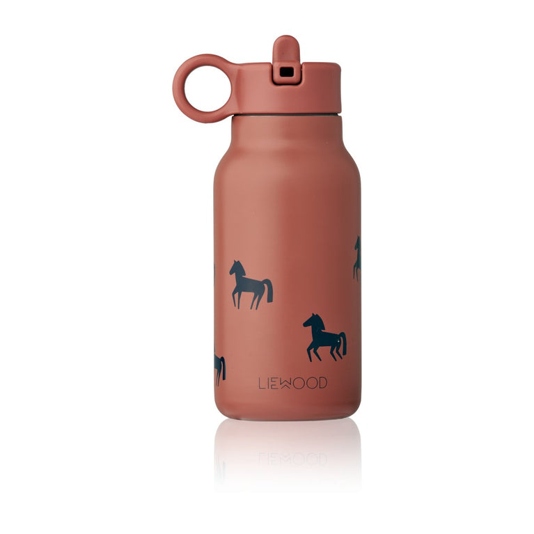 Liewood - Falk Isolierflasche aus Edelstahl - 250 ml - Horses/ Dark Rosetta - 5715493139889 - littlehipstar.com