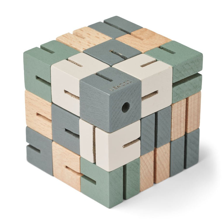 Liewood - Gavin Drehbarer Würfel aus Holz - Faune Green Mix - 5715493136444 - littlehipstar.com