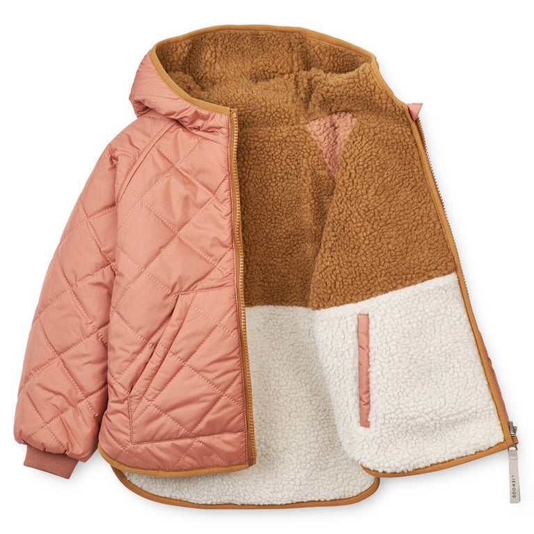 Liewood - Jackson Wattierte Wendejacke Aus Recyceltem Material - Tuscany Rose Mix - 134 - 5715493034610 - littlehipstar.com