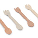 Liewood - Jan 2-in-1 Esslernbesteck aus Silikon - 4er-Set - Rose Multi Mix - 5715493127992 - littlehipstar.com