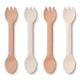 Liewood - Jan 2-in-1 Esslernbesteck aus Silikon - 4er-Set - Rose Multi Mix - 5715493127992 - littlehipstar.com