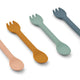 Liewood - Jan 2-in-1 Esslernbesteck aus Silikon - 4er-Set - Rose Multi Mix - 5715493127992 - littlehipstar.com