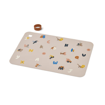 Liewood - Jude Tischset aus Silikon - Alphabet / Sandy - 5715493140823 - littlehipstar.com