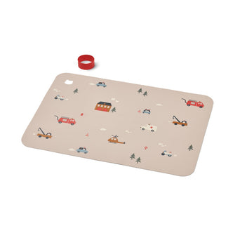 Liewood - Jude Tischset aus Silikon - Emergency Vehicle / Sandy - 5715493140861 - littlehipstar.com