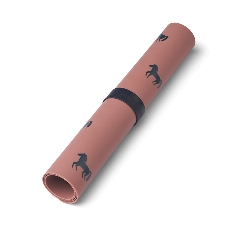 Liewood - Jude Tischset aus Silikon - Horses / Dark Rosetta - 5715493140847 - littlehipstar.com