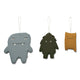 Liewood - Leonardo Wanddekoration aus Bio-Baumwolle - 3er-Set - Monster - 5715493133887 - littlehipstar.com