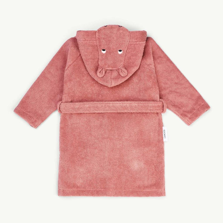 Liewood - Lily Hippo Bademantel aus Bio-Baumwolle - Dusty Raspberry - 5715335041721 - littlehipstar.com