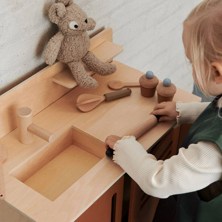 Liewood - Lisbeth Spielzeug Backset aus Holz - 9 Teile - Eden - 5715335041806 - littlehipstar.com