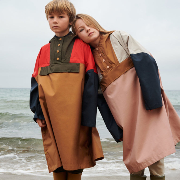 Liewood - Marcel Poncho Aus Recyceltem Material - Aurora Red Multi Mix - 98 - 5715493043223 - littlehipstar.com