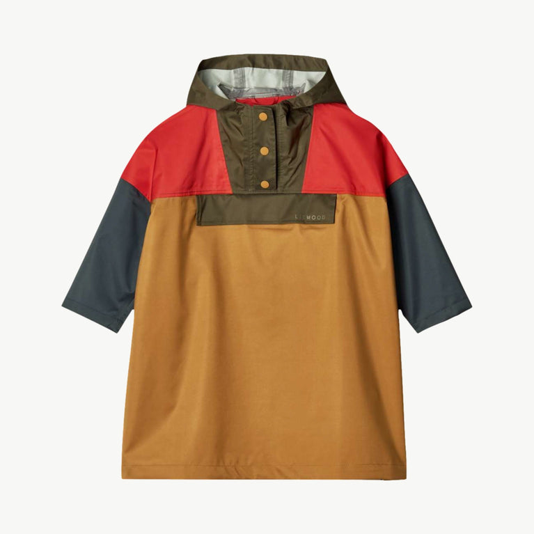 Liewood - Marcel Poncho Aus Recyceltem Material - Aurora Red Multi Mix - 98 - 5715493043223 - littlehipstar.com