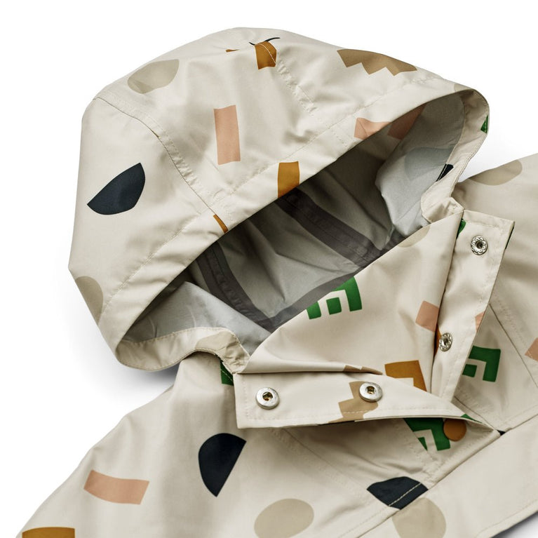 Liewood - Marcel Poncho Aus Recyceltem Material - Graphic Alphabet / Sandy - 98 - 5715493076863 - littlehipstar.com