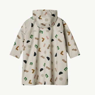 Liewood - Marcel Poncho Aus Recyceltem Material - Graphic Alphabet / Sandy - 98 - 5715493076863 - littlehipstar.com