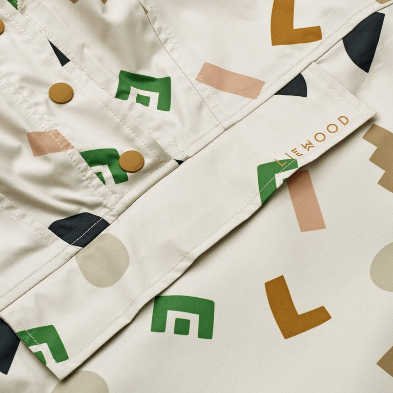 Liewood - Marcel Poncho Aus Recyceltem Material - Graphic Alphabet / Sandy - 98 - 5715493076863 - littlehipstar.com