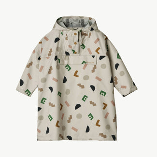 Liewood - Marcel Poncho Aus Recyceltem Material - Graphic Alphabet / Sandy - 98 - 5715493076863 - littlehipstar.com