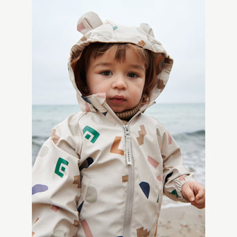 Liewood - Melodi 2tlg. Regenoutfit Aus Recyceltem Material - Graphic Alphabet / Sandy - 86 - 5715493084158 - littlehipstar.com
