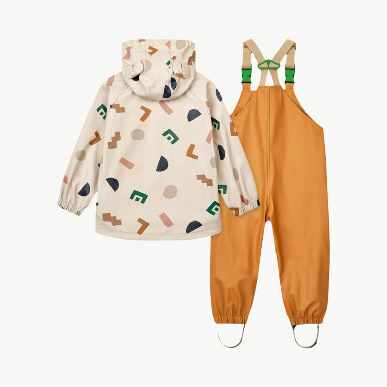 Liewood - Melodi 2tlg. Regenoutfit Aus Recyceltem Material - Graphic Alphabet / Sandy - 86 - 5715493084158 - littlehipstar.com