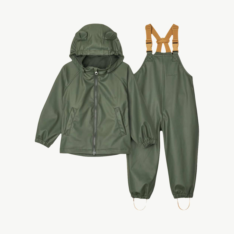 Liewood - Melodi 2tlg. Regenoutfit Aus Recyceltem Material - Hunter Green - 86 - 5715493084103 - littlehipstar.com