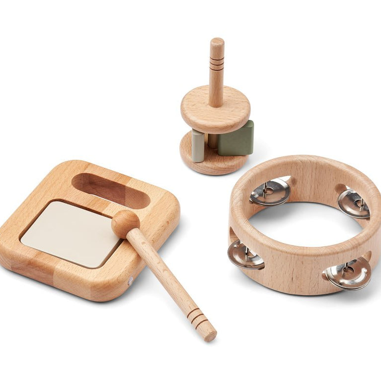 Liewood - Mio Musikinstrumente aus Holz - 3 Teile - Tuscany Rose Mix - 5715493127718 - littlehipstar.com