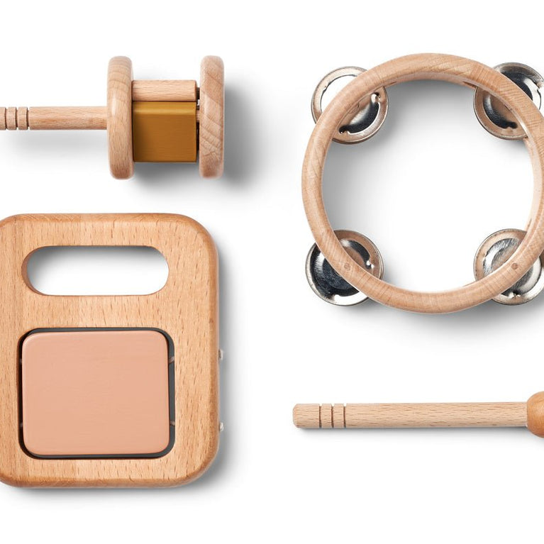Liewood - Mio Musikinstrumente aus Holz - 3 Teile - Tuscany Rose Mix - 5715493127718 - littlehipstar.com