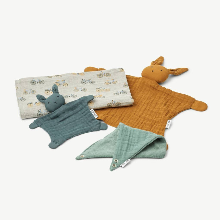 Liewood - Nada Baby Geschenkset aus Bio-Baumwolle - Sea Blue - 5715335387485 - littlehipstar.com